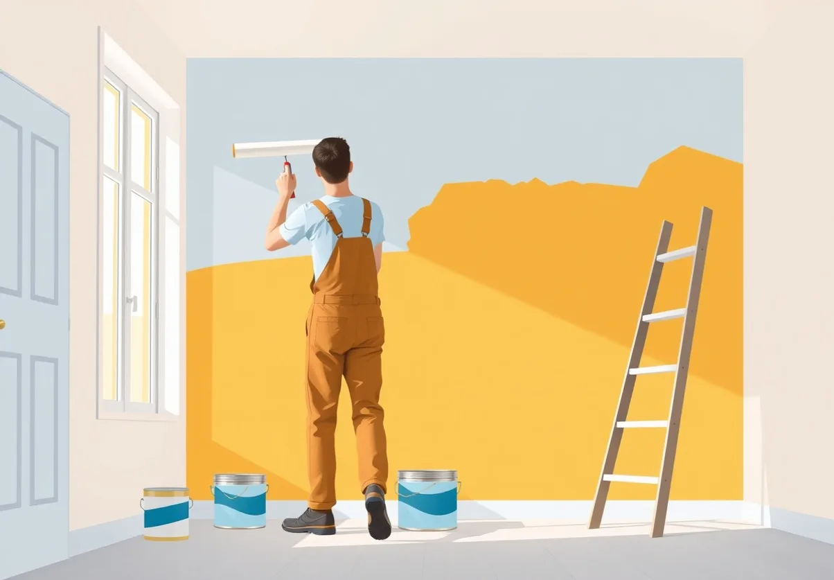 Peintre Rennes 35000 en intervention sur un chantier